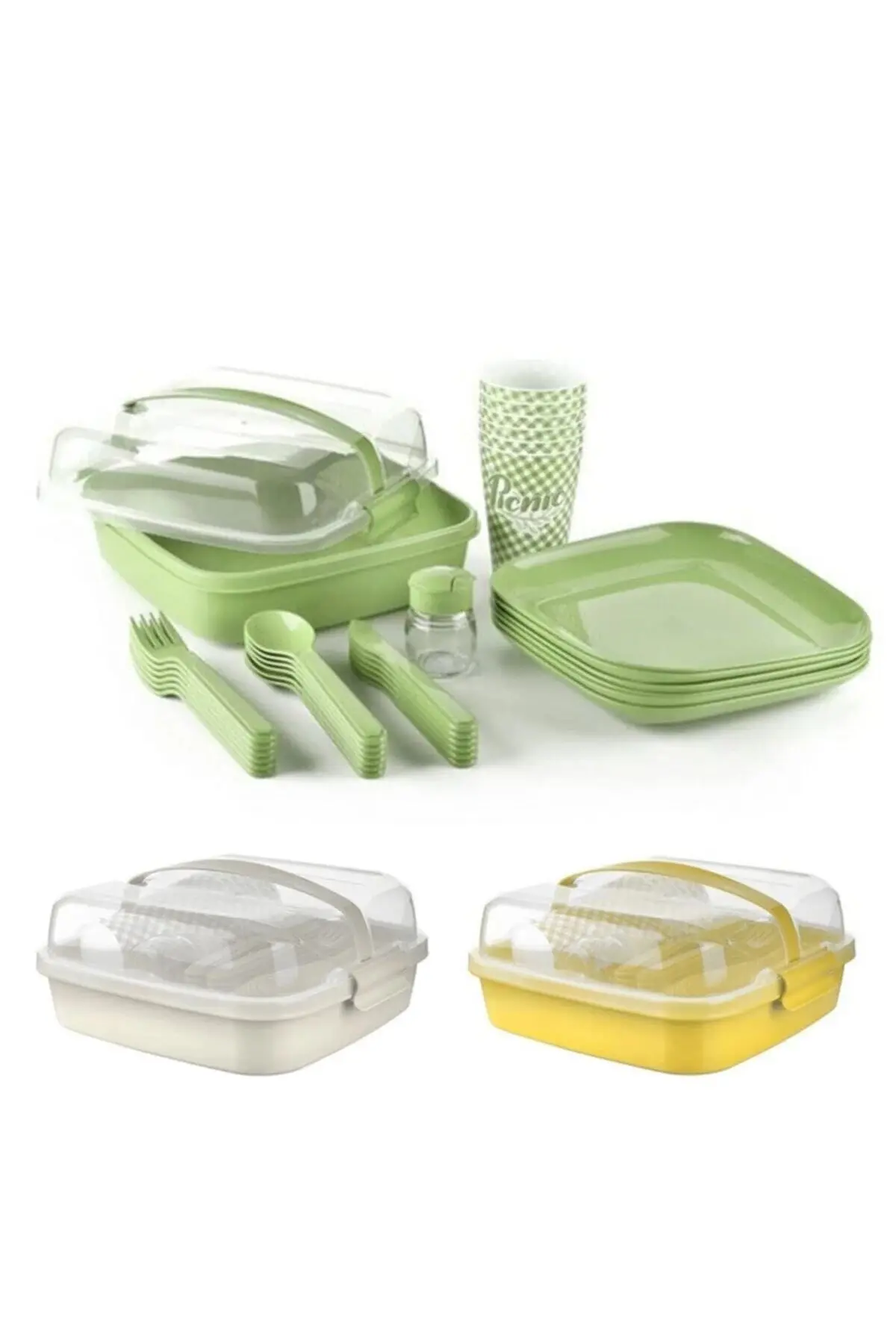 32 Piece Picnic and Camping Meal Set BPA-free healthy plastic nestable cutlery and knife in a carrying case, Made in TURKEY
32 Piece Picnic and Camping Meal Set BPA-free healthy plastic nestable cutlery and knife in a carrying case, Made in TURKEY