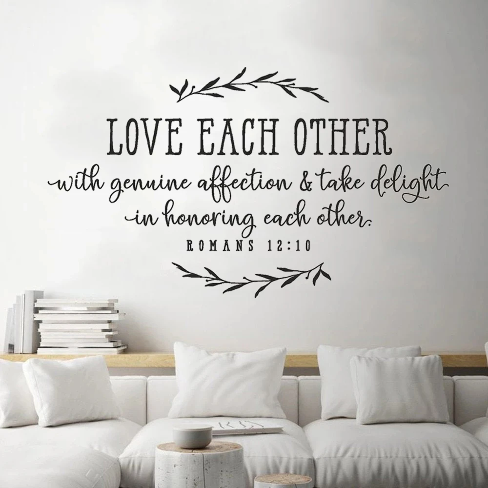 Love Each Other With Genuine Affection Romans 12:10 Quotes Wall Stickers Removable Vinyl Decals Kids Rooms Decor Murals HJ0846
Love Each Other With Genuine Affection Romans 12:10 Quotes Wall Stickers Removable Vinyl Decals Kids Rooms Decor Murals HJ0846