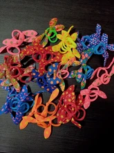 YWHUANSEN-coleteros con Orejas de conejo para bebé, Mini coleteros elásticos, accesorios para el cabello para niña pequeña, lazo para cabello, 50 unidades/lote