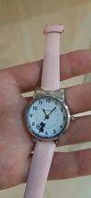 Reloj de pulsera de cuarzo con diseño de gato negro para niños y estudiantes, cronógrafo de cuero, color rosa, regalo para niñas
