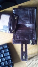 Vallet-cartera de piel auténtica para hombre, monedero pequeño, tarjetero, portatarjetas, portafolio, Portomonee, nuevo