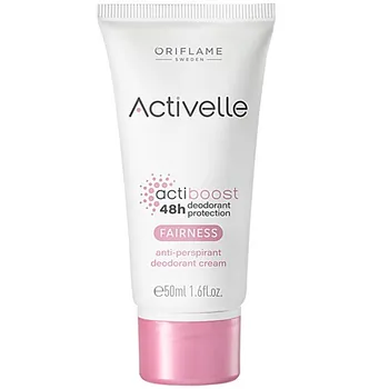 Cream Deodorant antiperspirant with whiteactiv aligns the tone and brightens the skin underarm.
Cream Deodorant antiperspirant with whiteactiv aligns the tone and brightens the skin underarm.