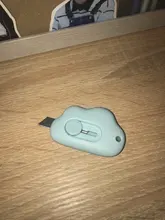 Mini cuchillo de utilidad portátil con forma de nube de conejo, cortador de papel, hoja de afeitar, material de papelería Escolar para oficina