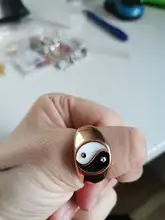 Anillo de estilo chino para hombre, joyería al por mayor, taoísta, Bagua, Yin, Yang, Tai Chi