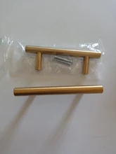 KAK-perillas de manija recta para puerta de cocina, manijas de acero inoxidable doradas de 2 ~ 20, 10mm de diámetro, para muebles