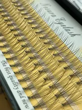 Pestañas postizas individuales tipo profesional, extensiones de pestañas en grupos para colocar individualmente en forma de racimo de 60 unidades, maquillaje profesional
