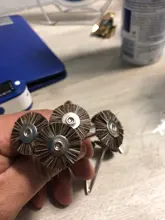 Prophy-cepillo de pulido Dental de 2,35mm, herramientas rotativas de rueda, vástago HP de baja velocidad, lana, algodón, Cabra, negro, 10 Uds.