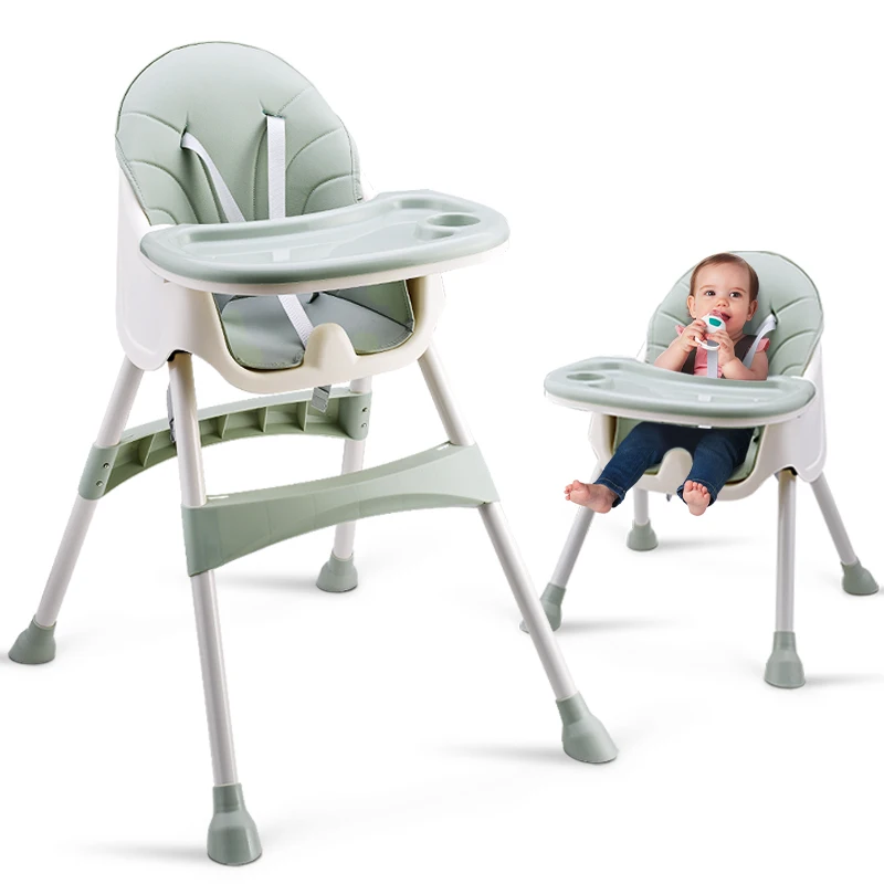 Convertible High Chair Baby Dining Booster Seat Adjustable Feeding Highchair with Tray for Infant and Toddler | Мать и ребенок