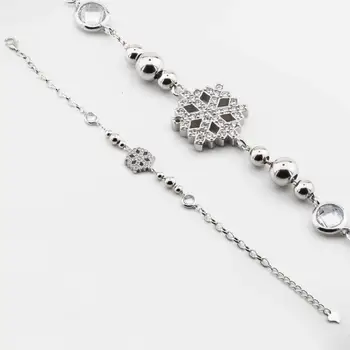 925 Sterling Silver Snowflake Lady Bracelet 
925 Sterling Silver Snowflake Lady Bracelet