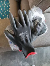 NMSAFETY-guantes de trabajo de seguridad para construcción, 12 pares/24 Uds., guantes de goma para jardín, trabajo Industrial