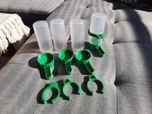 Alimentador de aves, bebedero para mascotas, Clip para equipo agrícola, tamaño: M, 4 unids/lote