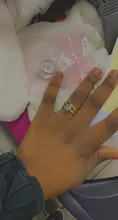 Conjunto de anillo de boda de lujo para mujer, de acero inoxidable, Color dorado, joyería de moda, anillos de compromiso de piedra de compromiso para mujer