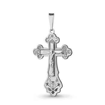Aquamarine Orthodox cross without inserts, 925 sterling silver 
Aquamarine Orthodox cross without inserts, 925 sterling silver