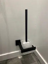 Black Stainless Steel Square Wall-mounted Bathroom Accessories Toilet Brush