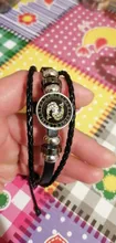 Brazalete con constelación de Escorpio, Sagitario, capricornio, acuario, cuerda negra, botón de cuero, pulsera, joyería del zodiaco para regalo, 12 Uds.
