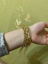 VKME-Conjunto de pulseras de cadena cubana Punk para mujer, brazaletes de Color dorado grueso, Miami, bohemio, joyería de moda, 3/4 Uds.