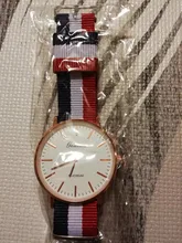 De moda reloj de cuarzo Casual Multicolor tela de Nylon correa de reloj de pulsera diseñador Simple hombres y mujeres reloj