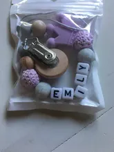 Cadenas de Chupete de Silicona Hechas a Mano de Nombre Personalizado Cadena de Dentición Segura Mordedor de Bebé Chupete Respetuoso con el Medio Ambiente Clips Cadena de Soporte
