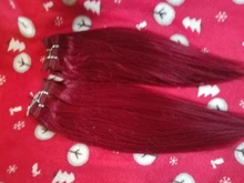 Rebecca-mechones de pelo liso brasileño tejido, 4 mechones, 190g, negro, marrón, rojo, cabello humano en 6 colores #1 # 1B #2 #4 # 99J # Burgundy