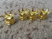 4 unids/set Universal de estilo de corona para válvula de aire de neumático de coche tapas de vástago de rueda automática válvula de aire cubiertas de polvo accesorios para automóvil motocicleta