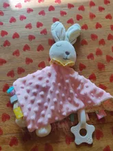 Toalla de apaciguamiento para bebé, Adorable manta de seguridad cuadrada suave, toallas de peluche de felpa, edredón, cojín para dormir, juguete para regalo