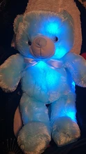 Luminosa 30/50/80cm creativo luz LED oso de peluche Animal relleno de peluche de juguete colorido brillante oso de peluche de regalo de Navidad para chico