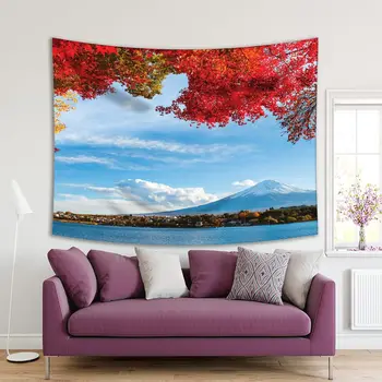 Tapestry Snow Capped Mount Fuji View from Kawaguchi Lakeside Maple Trees Autumn Sunny Day Scenery Blue Green Red
Tapestry Snow Capped Mount Fuji View from Kawaguchi Lakeside Maple Trees Autumn Sunny Day Scenery Blue Green Red