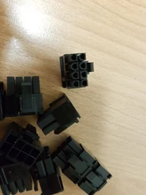 10 unids/lote 5557-R 5557 4,2mm negro/rojo 6 + 2 pines conector de arnés de cableado automotriz macho para PC/tarjeta gráfica de ordenador PCI-E Power