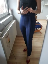 Pants Women SHEIN Waist Paperbag Elegant BELTED Frill Skinny Spring Summer Detail Solid