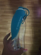 Botella de agua portátil para mascotas, tazón de viaje de 580ml con diseño de hojas de silicona suave para cachorros y gatos, dispensador de agua para mascotas al aire libre