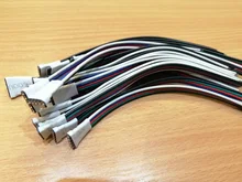 Cable de conexión para tira de luz LED RGB RGBW, Conector de luz macho y hembra de 4 pines y 5 pines, Cable de conexión para 5050 RGB RGBW