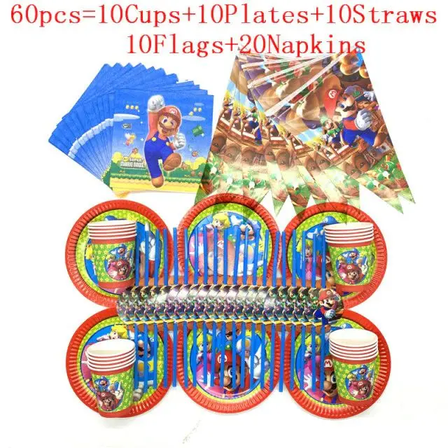 Disney Super Mali Theme Birthday Party Balloon Disposable Tableware Set Children's Birthday Party Banner Decoration Napkin Paper
Disney Super Mali Theme Birthday Party Balloon Disposable Tableware Set Children's Birthday Party Banner Decoration Napkin Paper