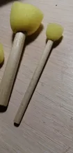 Chico brocha de esponja para pintura, pintura Original con mango de madera, Graffiti, juguete temprano, suministros de arte DIY, regalos, 4 unidades