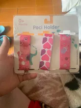 Conjunto de 3 unidades de Clip para chupete de bebé, Clip de cadena de chupete para chupete soporte para pezones para bebé con estampado de dibujos animados, Clips para chupete