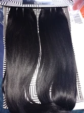 Rebecca-mechones de pelo liso brasileño tejido, 4 mechones, 190g, negro, marrón, rojo, cabello humano en 6 colores #1 # 1B #2 #4 # 99J # Burgundy