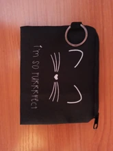 Wallet Pouch Purse Card-Holder Cat-Printing Waterproof Cute Square Zipper Small Mini