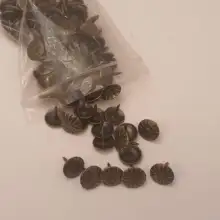 Tapicería de latón antiguo, caja de vino de regalo, joyería para uñas, tachuela decorativa para sofá, pasador, accesorios para uñas, 100 Uds.