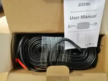 ZOSI-Cable CCTV BNC de 18,3 M y 60 pies, CC para Cable con enchufe cámara CCTV, DVR, accesorios para sistema de vigilancia de seguridad, color negro