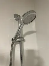 Cabezal de ducha con boquilla presurizada ABS, accesorio de baño, ahorro de agua de alta presión, cabezal de ducha cromado, 1 ud.