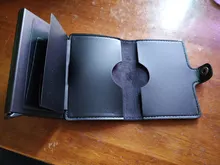 PRAETOR-cartera Rfid para hombre y mujer, tarjetero inteligente con broche de aluminio y Metal, Mini Wallet-C0408 de tarjetas de negocios