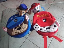 Mochila De felpa de la patrulla canina para niños, morral de felpa con ilustración de personajes de dibujos animados Marshall, bolso escolar para guardería, regalo para niños