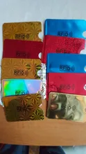 Funda de aluminio Unisex para tarjeta bancaria, protector de protección antirrobo NFC, 10 Uds.