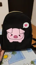 Las mujeres moda desenfadada mochila de viaje estudiante bolsas para la Escuela de las niñas adolescentes lindo Piggy impresión mochila Mini mujeres #20