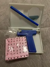 Juego de herramientas con pistola para Piercing de oreja profesional, 98 Uds., Piercing de acero para la oreja, nariz, ombligo, pistola para perforar el cuerpo, herramienta de seguridad