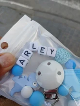 Limón vamos personalizado DIY nombre del bebé hecho a mano Portachupetes dinosaurio de silicona mordedor de cuentas para bebé dentición cadena