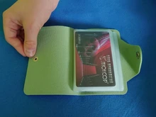 Tarjetero de piel sintética con 20 Bits para hombre y mujer, Tarjetero con patrón de Arte de dibujos animados