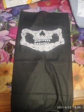 Bufanda para montar en Halloween para hombre y mujer, pañuelo para la cabeza, mascarilla de calavera medio rostro, bufanda de fantasma para cuello y senderismo, pasamontañas