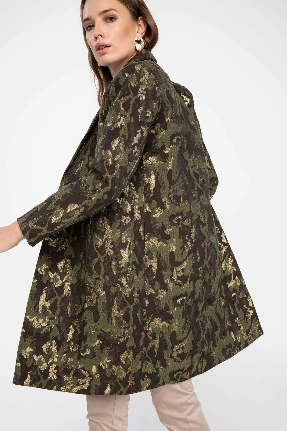 DeFacto Woman Long Print Lapel Jacket Coat Pocket Casual Female Simple Long Sleeve Coat Spring Autumn-I6093AZ17WN-I6093AZ17WN
DeFacto Woman Long Print Lapel Jacket Coat Pocket Casual Female Simple Long Sleeve Coat Spring Autumn-I6093AZ17WN-I6093AZ17WN