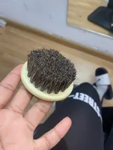 Cepillo de afeitar de piel de jabalí salvaje para hombre, utensilio de limpieza Facial para barbería, herramienta de afeitar con mango