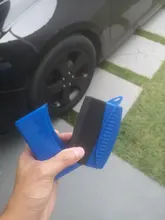 Almohadillas aplicadoras de contorno de neumáticos para coche, esponja de pulido, cepillo de esponja para encerar, embellecedor interior, con tapas